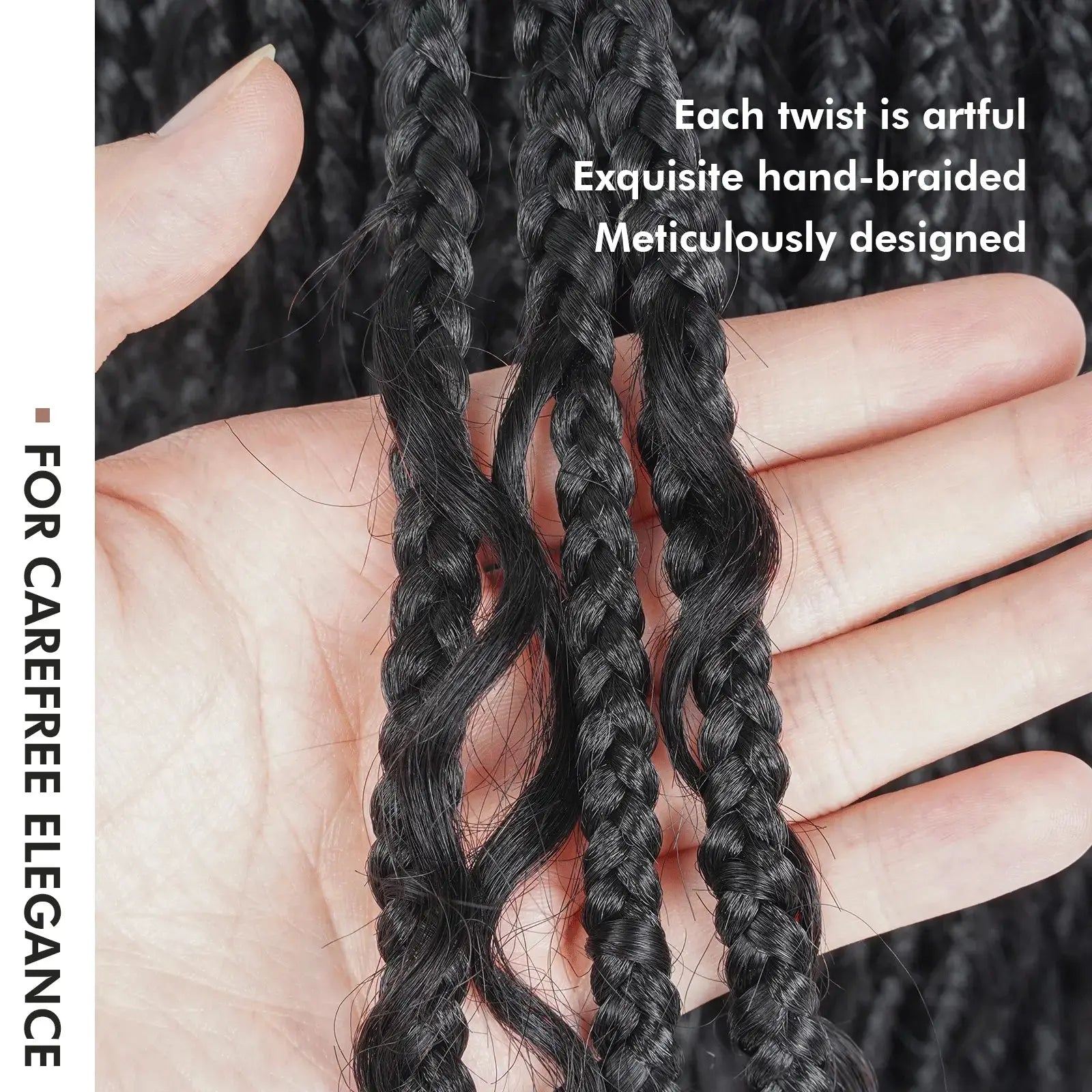 Toyotress Boho Box Braids with Human Hair Curls Protective Hairstyle Crochet Hair Extensions